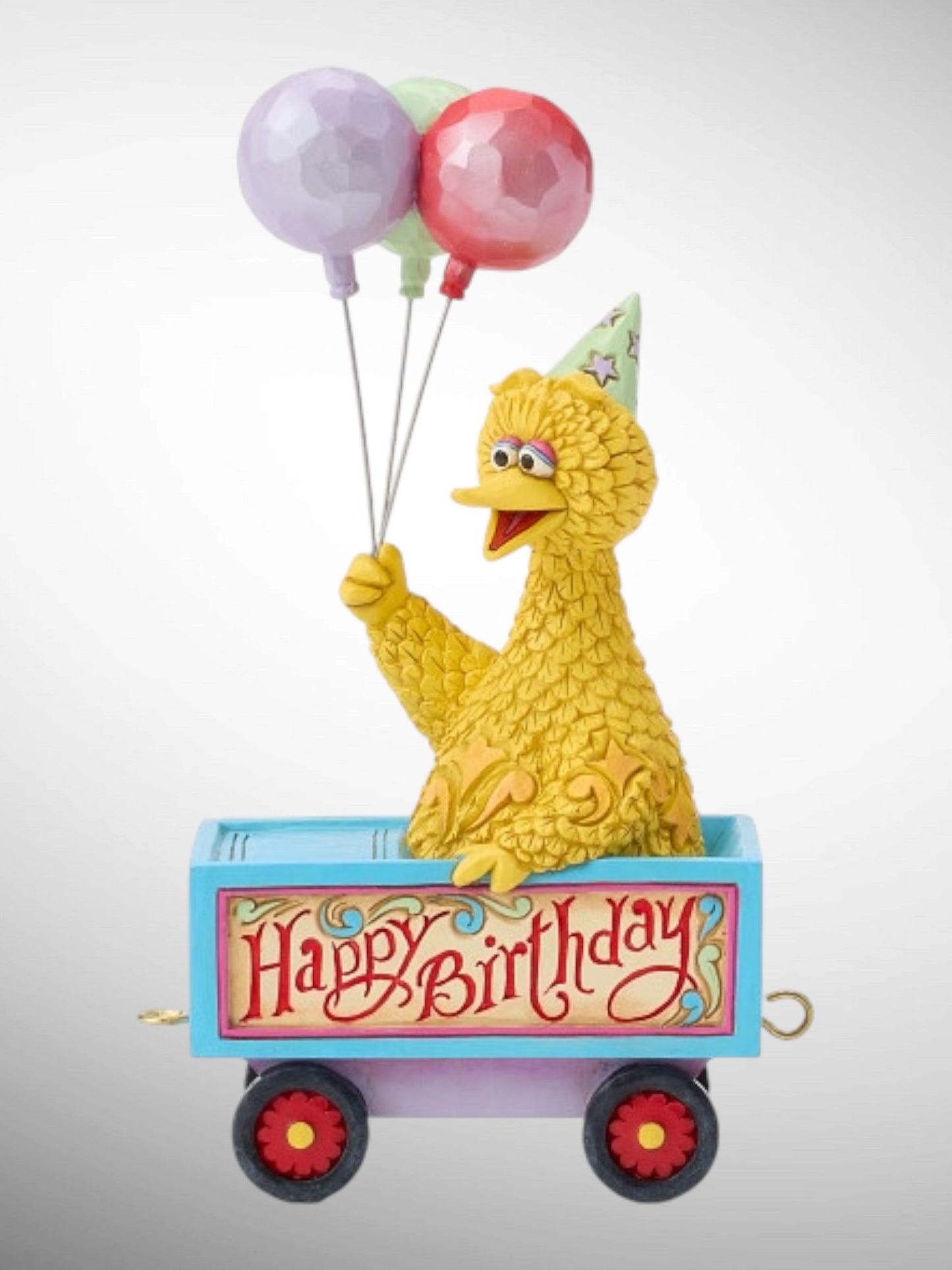 Jim Shore Sesame Street - Big Birthday Wishes Big Bird Train Car Figurine - PREORDER