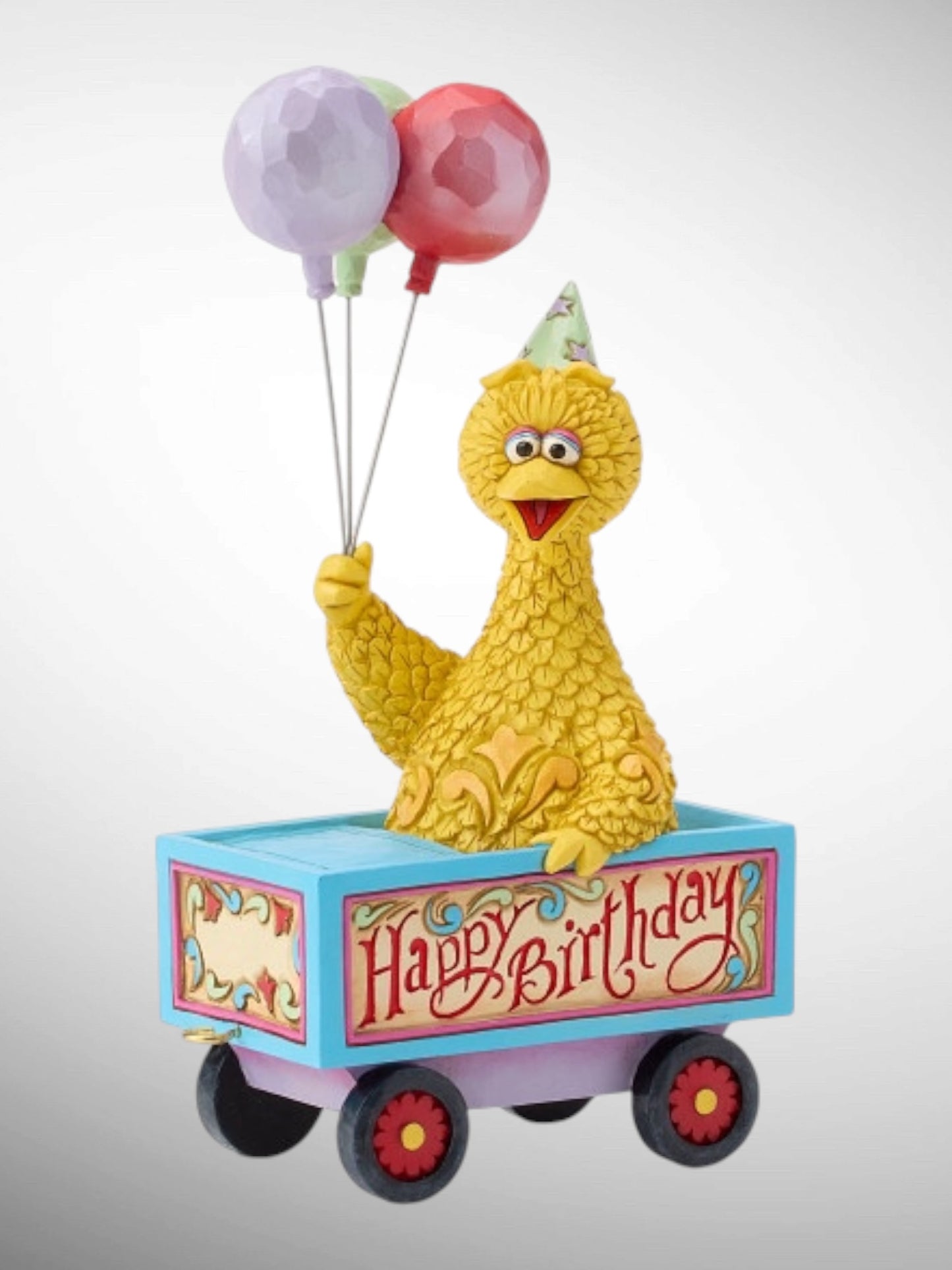 Jim Shore Sesame Street - Big Birthday Wishes Big Bird Train Car Figurine - PREORDER