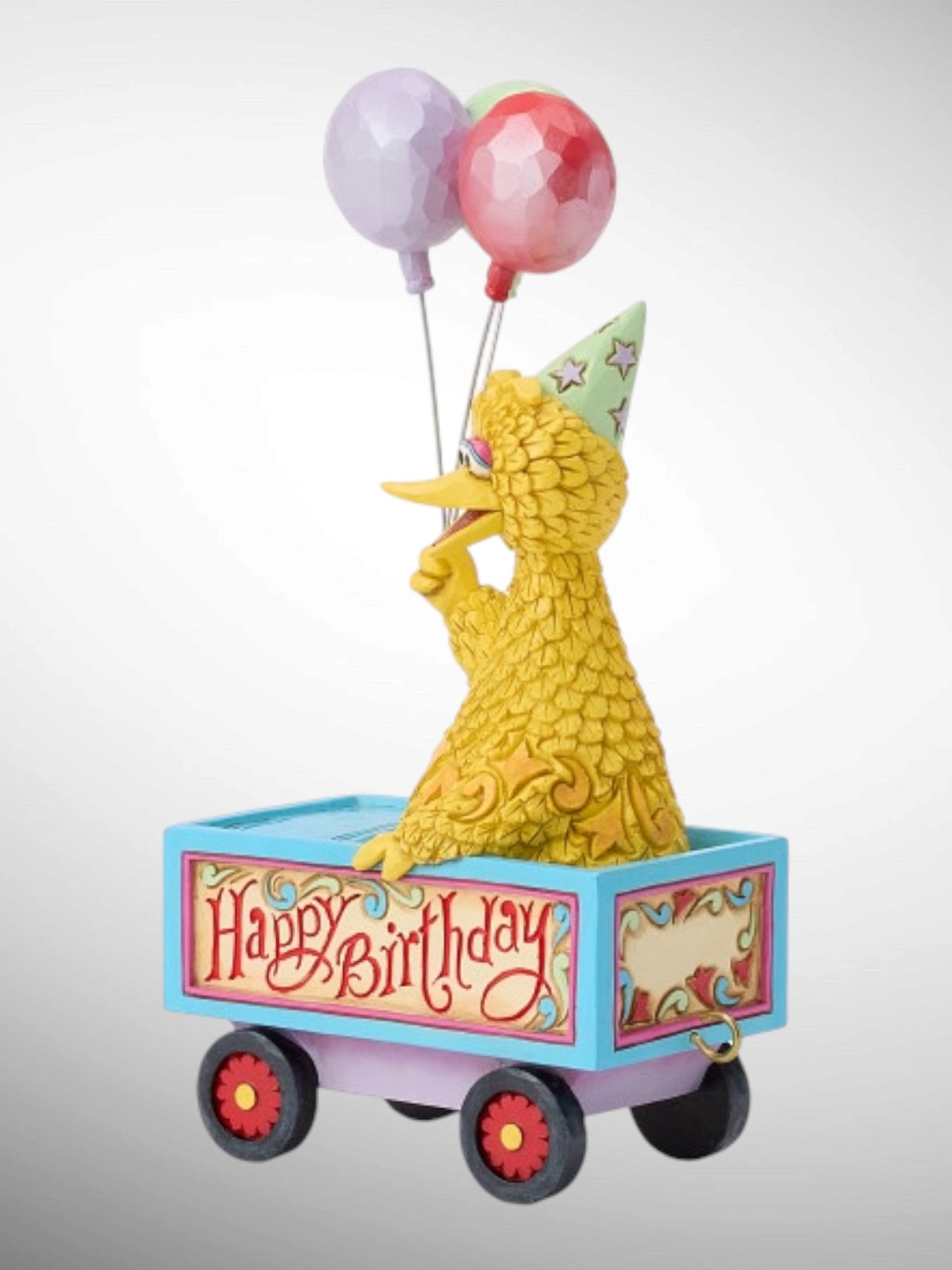 Jim Shore Sesame Street - Big Birthday Wishes Big Bird Train Car Figurine - PREORDER