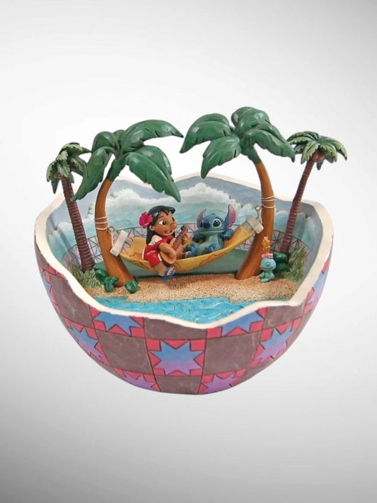 Jim Shore Disney Traditions - Island Hideaway Lilo Stitch Scrump Figurine - PREORDER