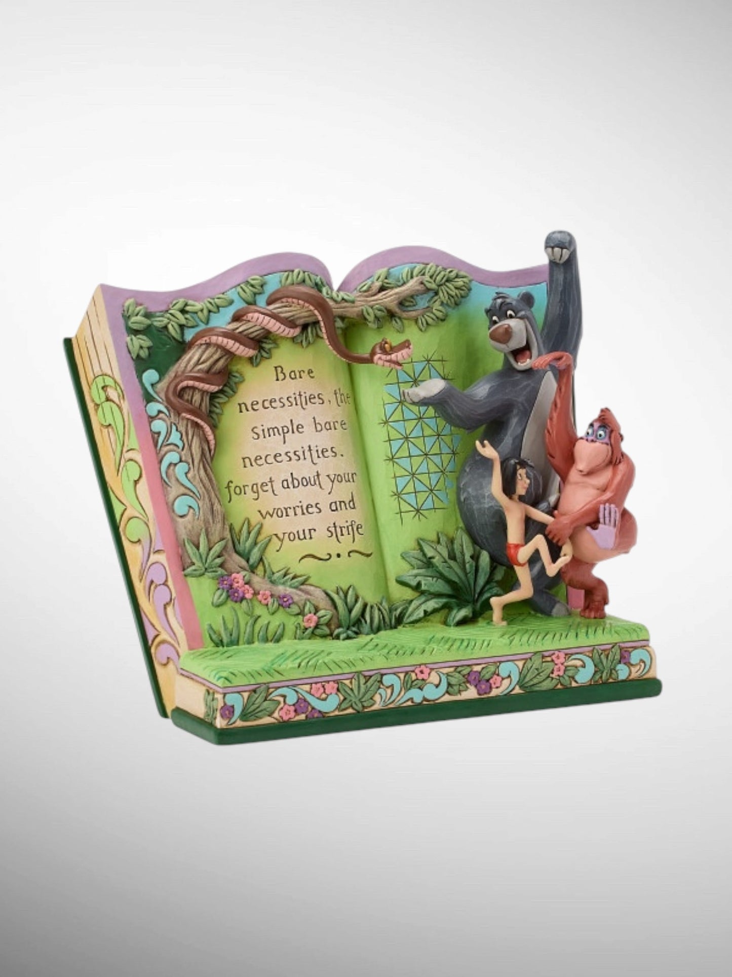 Jim Shore Disney Traditions - Carefree Companions Jungle Book Storybook Figurine - PREORDER