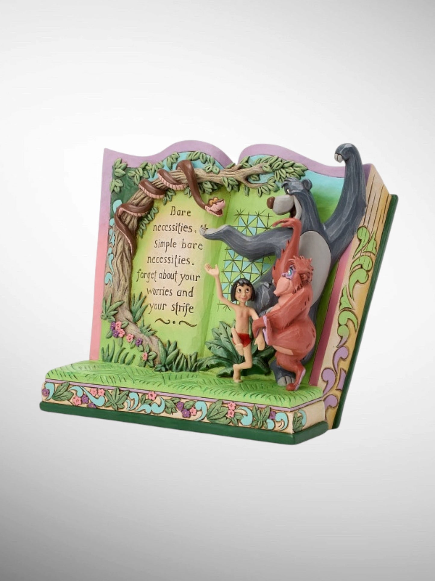 Jim Shore Disney Traditions - Carefree Companions Jungle Book Storybook Figurine - PREORDER