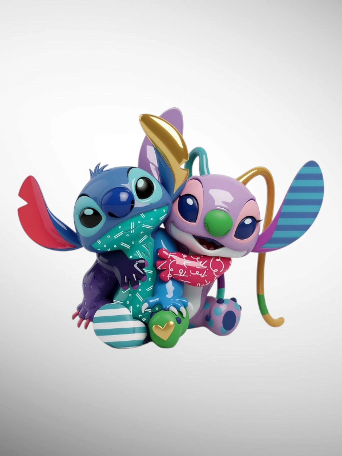 Disney by Britto Collection - Stitch and Angel 20th Anniversary Figurine - PREORDER