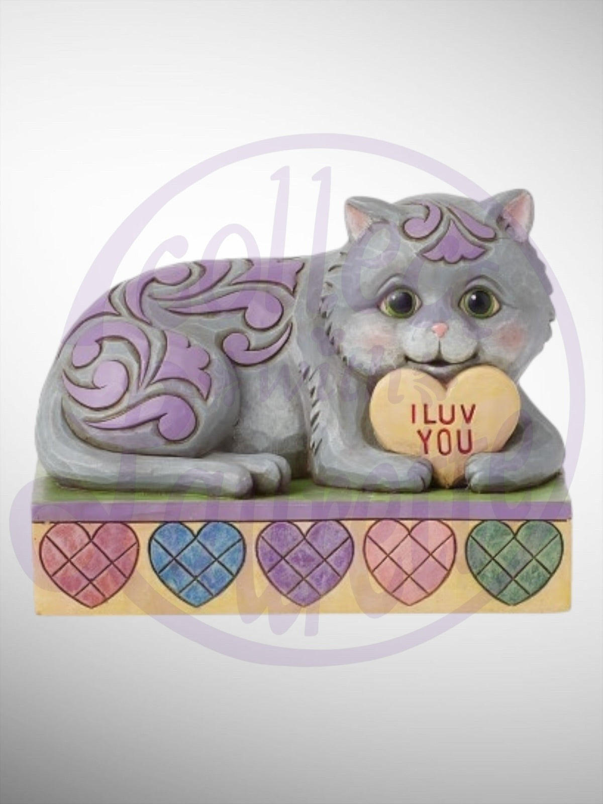 Jim Shore Heartwood Creek Sweethearts - Smitten Kitten Heart Valentine Figurine