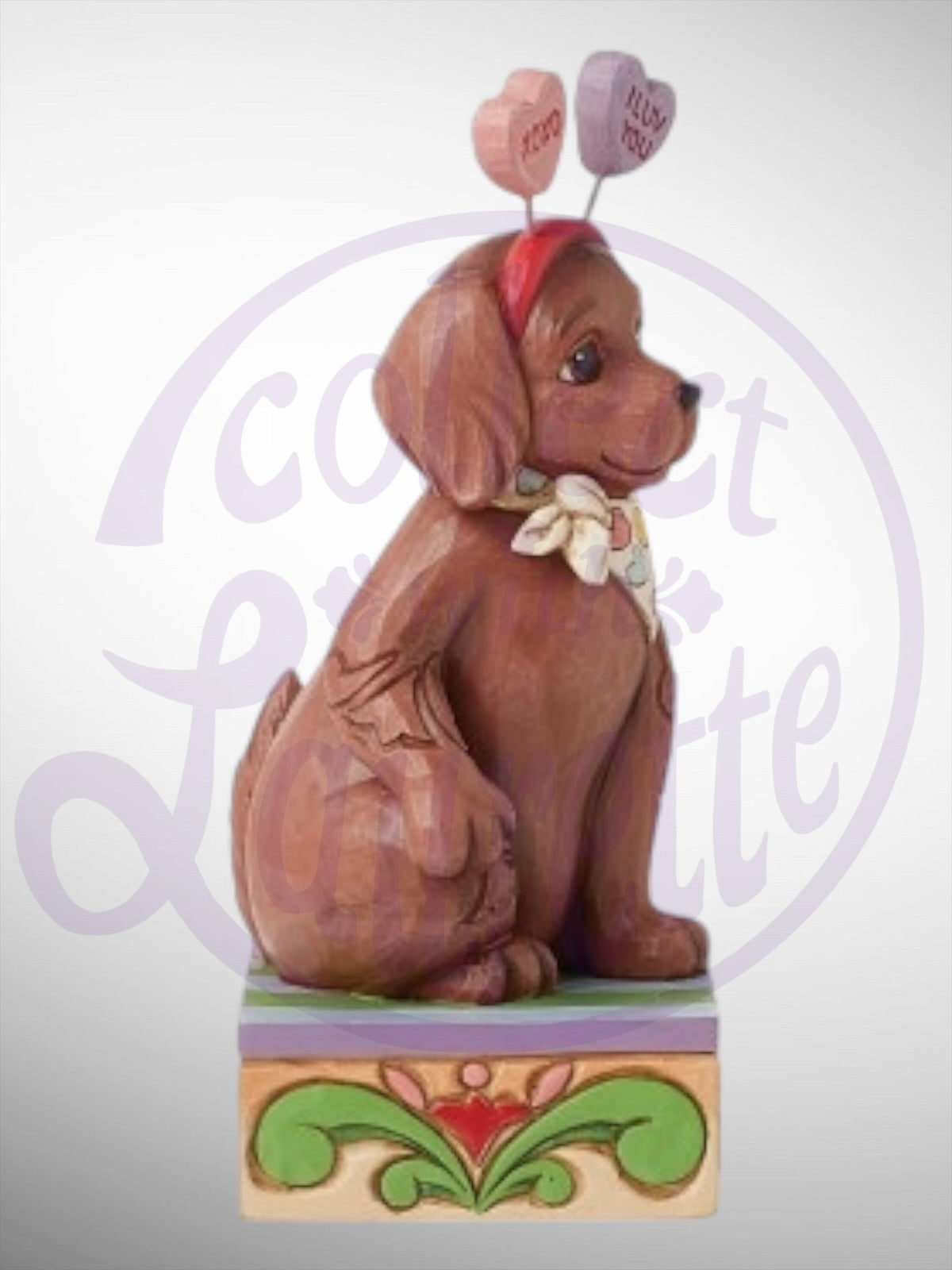 Jim Shore Heartwood Creek Sweethearts - Puppy Love Heart Valentine Figurine