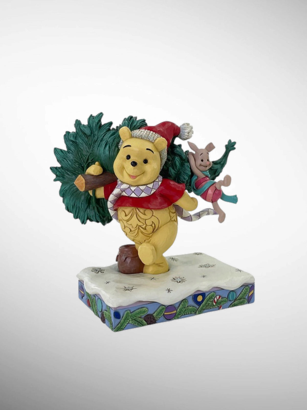 Jim Shore Disney Traditions -  A Tree for Two Pooh Piglet Christmas Figurine