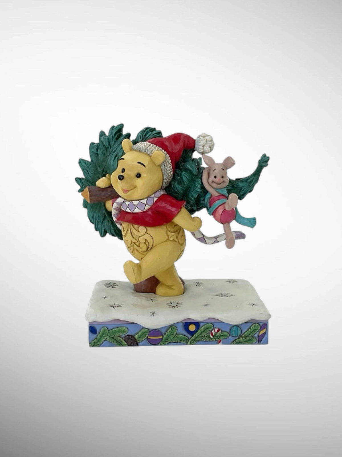 Jim Shore Disney Traditions -  A Tree for Two Pooh Piglet Christmas Figurine