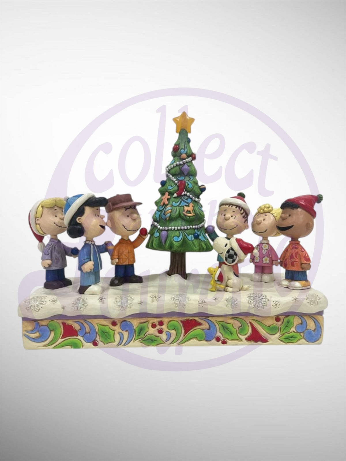 Jim Shore Peanuts - O Christmas Tree Charlie Brown Snoopy and Friends Figurine - PREORDER