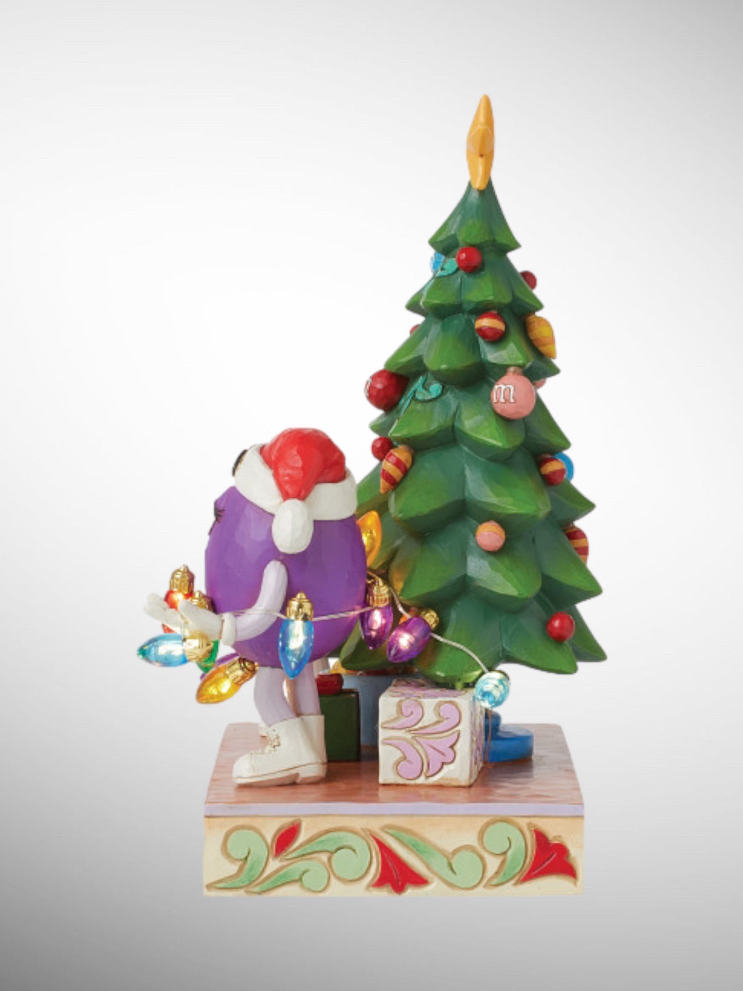 Jim Shore M&M's Collection - A Helping Hand Red Purple Tree Figurine