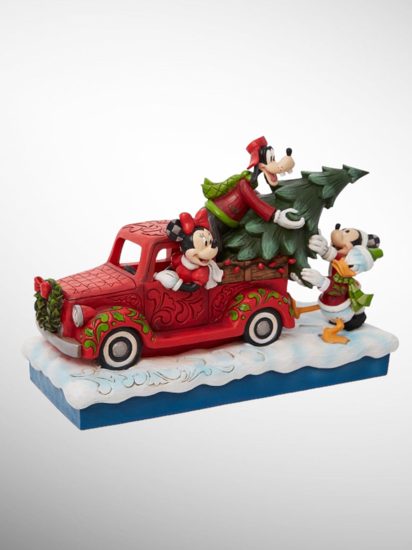 Jim Shore Disney Traditions - Loads of Christmas Cheer Mickey Minnie Donald Goofy Truck Figurine