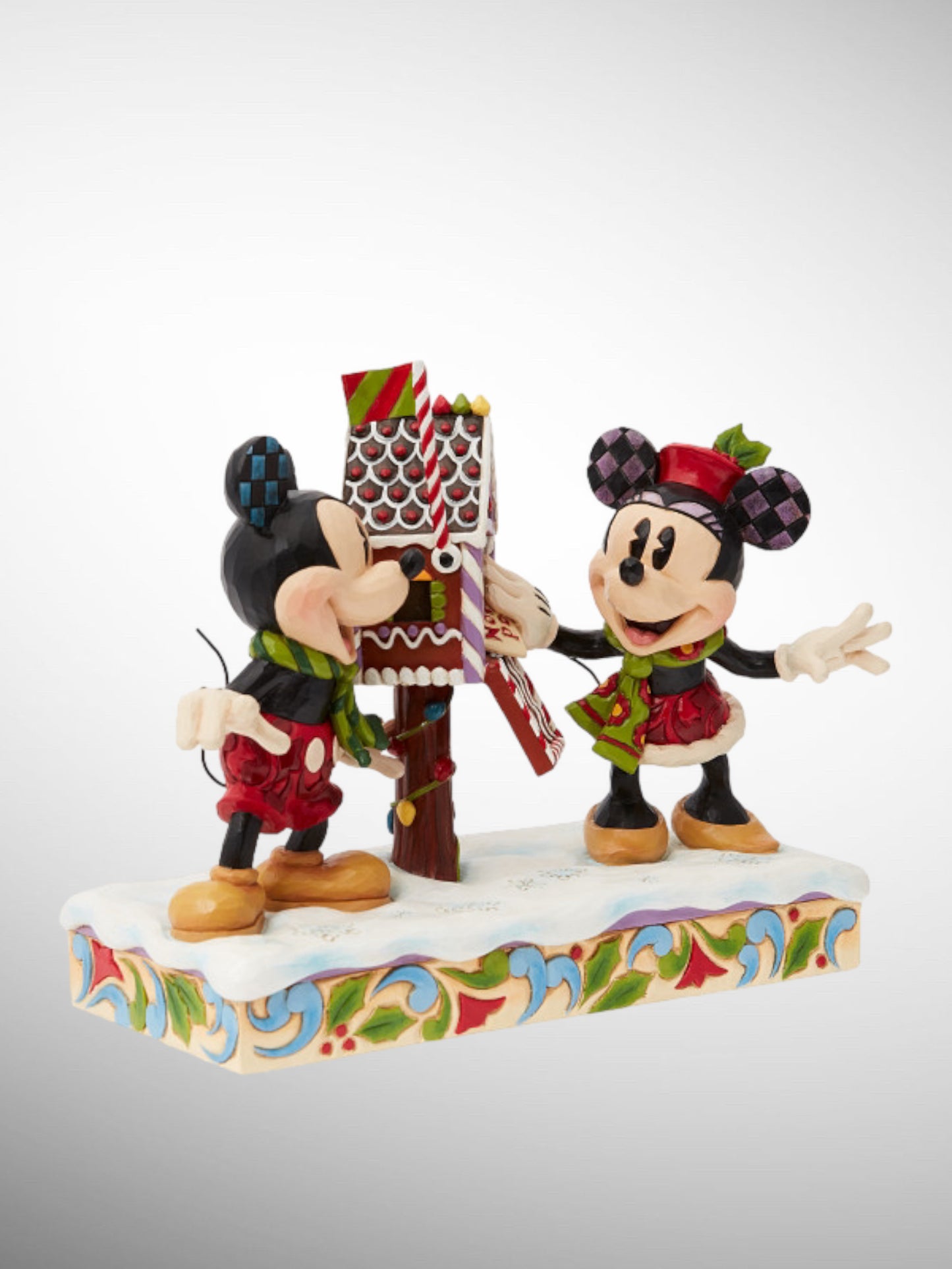 Jim Shore Disney Traditions - Letters for Santa Mickey and Minnie Christmas Figurine