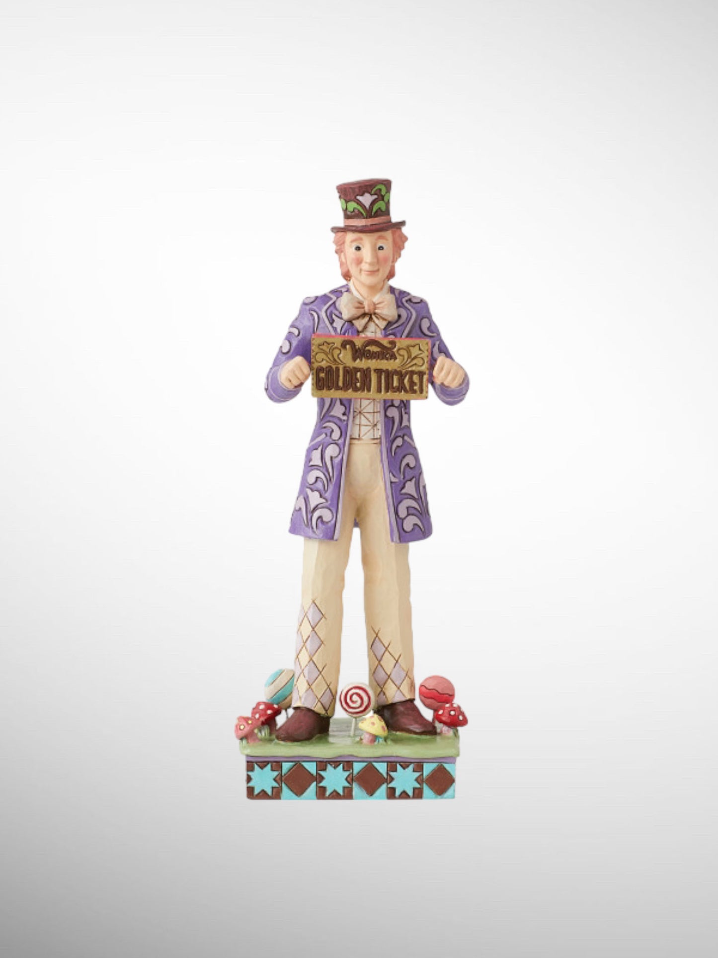 Jim Shore Willy Wonka and the Chocolate Factory - Willy Wonka Golden Ticket Figurine