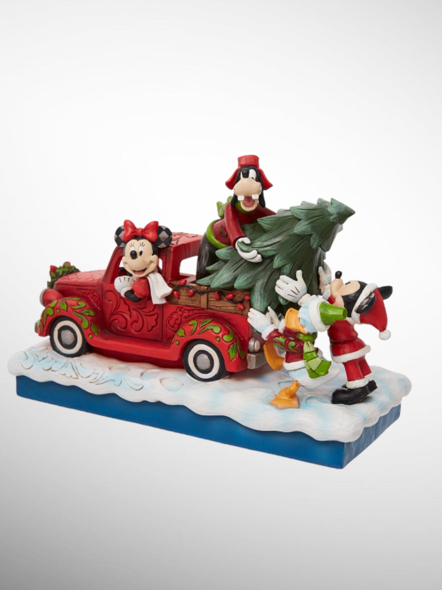 Jim Shore Disney Traditions - Loads of Christmas Cheer Mickey Minnie Donald Goofy Truck Figurine