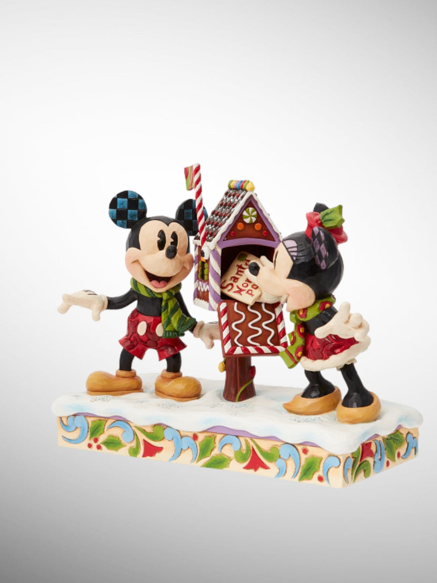 Jim Shore Disney Traditions - Letters for Santa Mickey and Minnie Christmas Figurine