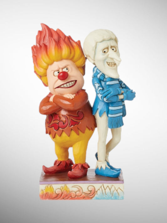 Jim Shore The Year Without a Santa Claus - Polar Opposites Heat Miser Snow Miser Figurine - PREORDER