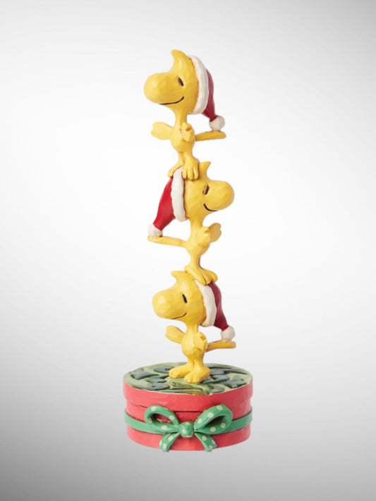 Jim Shore Peanuts - Woodstock Stacked Mini Figurine - PREORDER