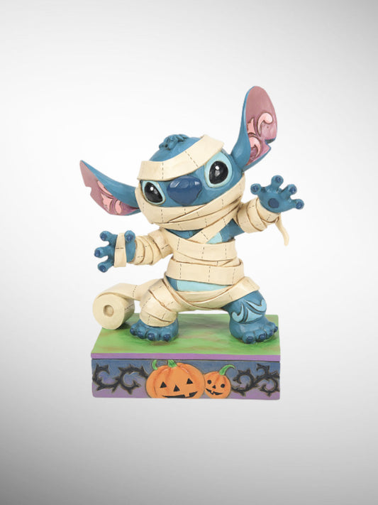 Jim Shore Disney Traditions - All Rolled Up Stitch Mummy Figurine - PREORDER
