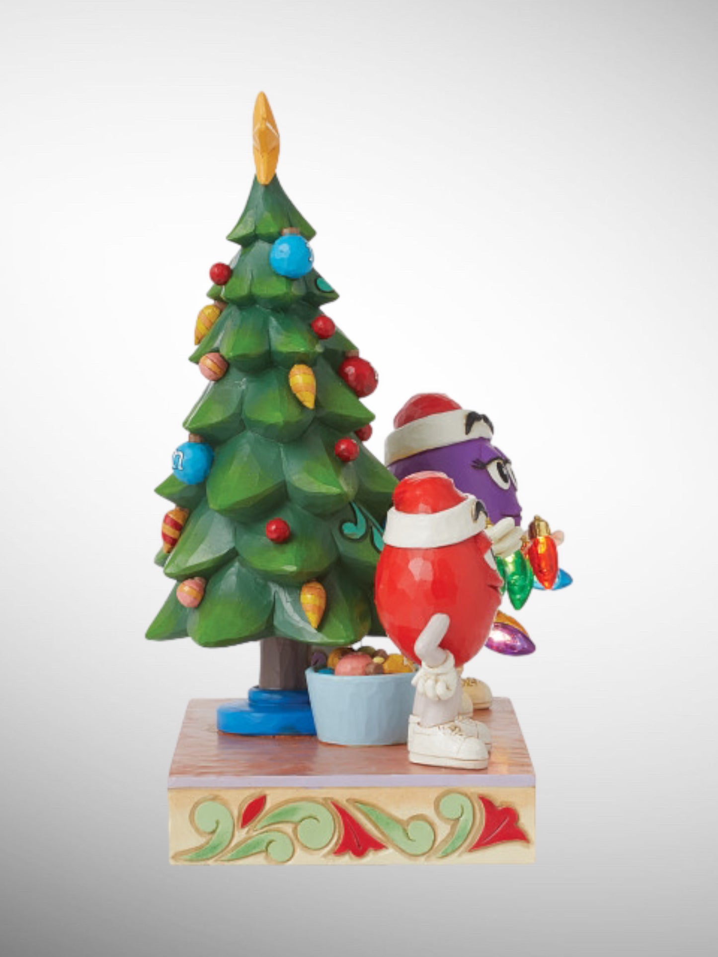 Jim Shore M&M's Collection - A Helping Hand Red Purple Tree Figurine