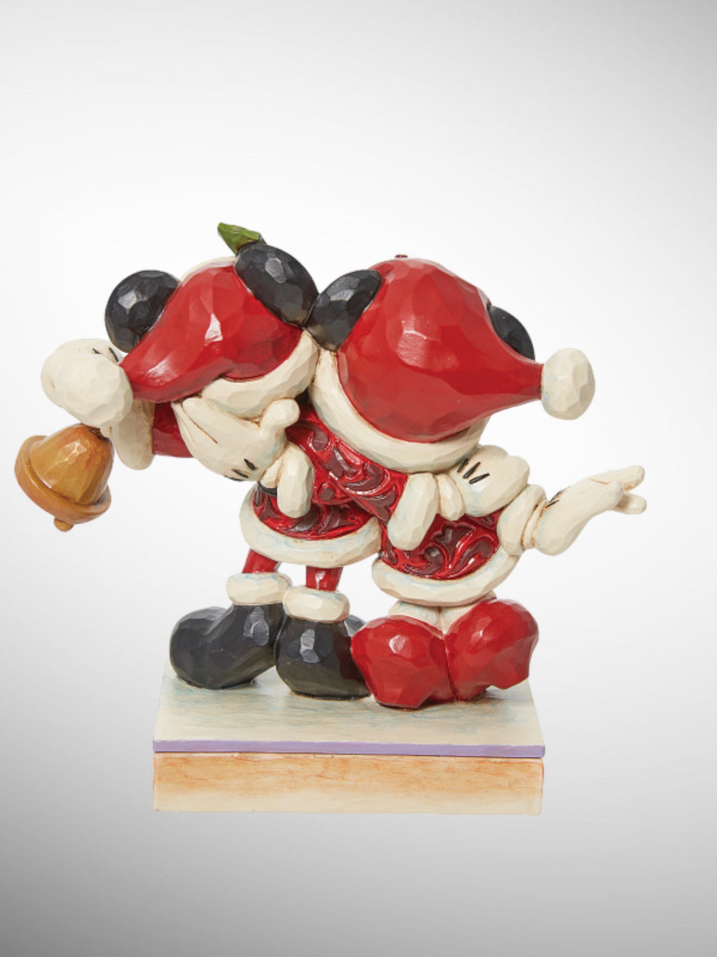 Jim Shore Disney Traditions - Jingle Bell Mickey and Minnie Santas Figurine