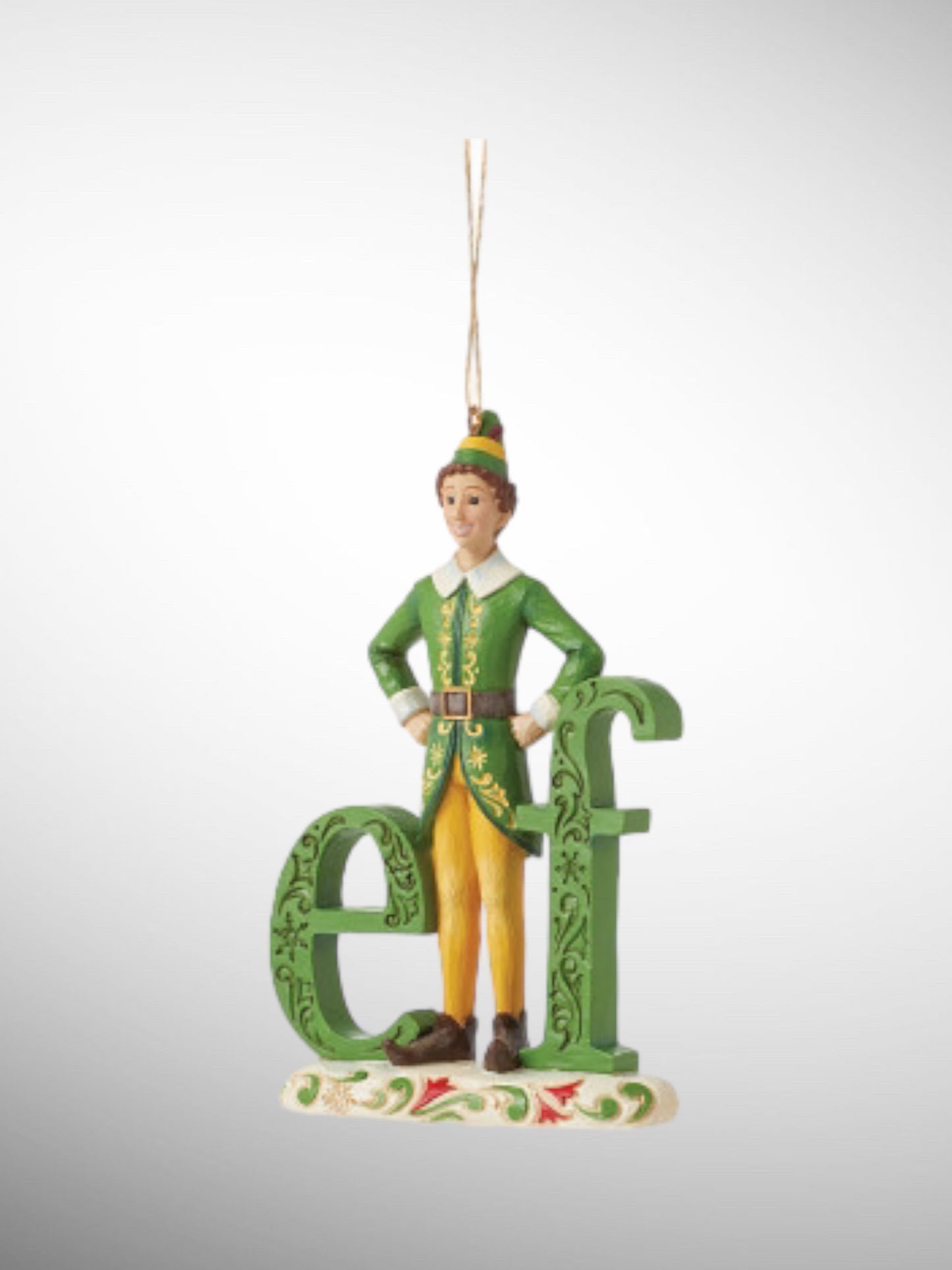 Jim Shore Elf - Buddy the Elf Word Hanging Ornament