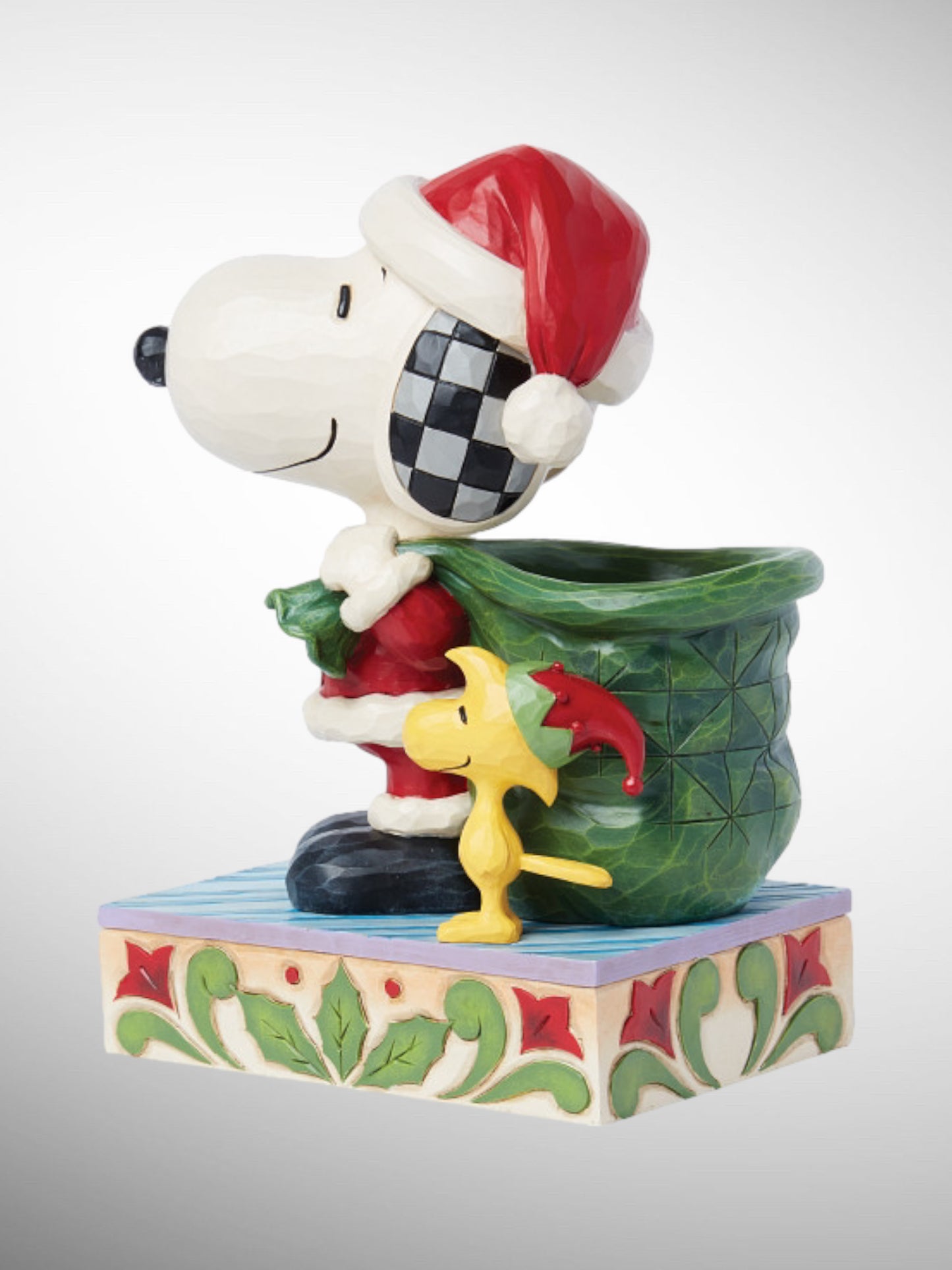 Jim Shore Peanuts - Santa Snoopy & Woodstock Elf Figurine - PREORDER
