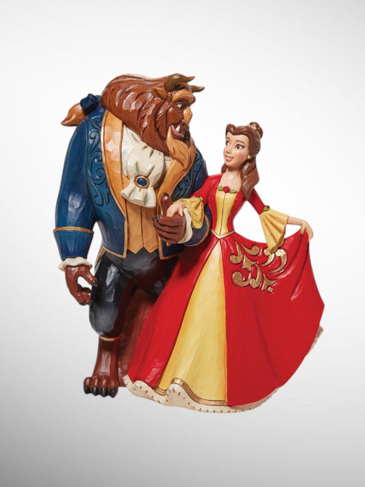 Jim Shore Disney Traditions - An Enchanting Christmas Beauty and the Beast Figurine
