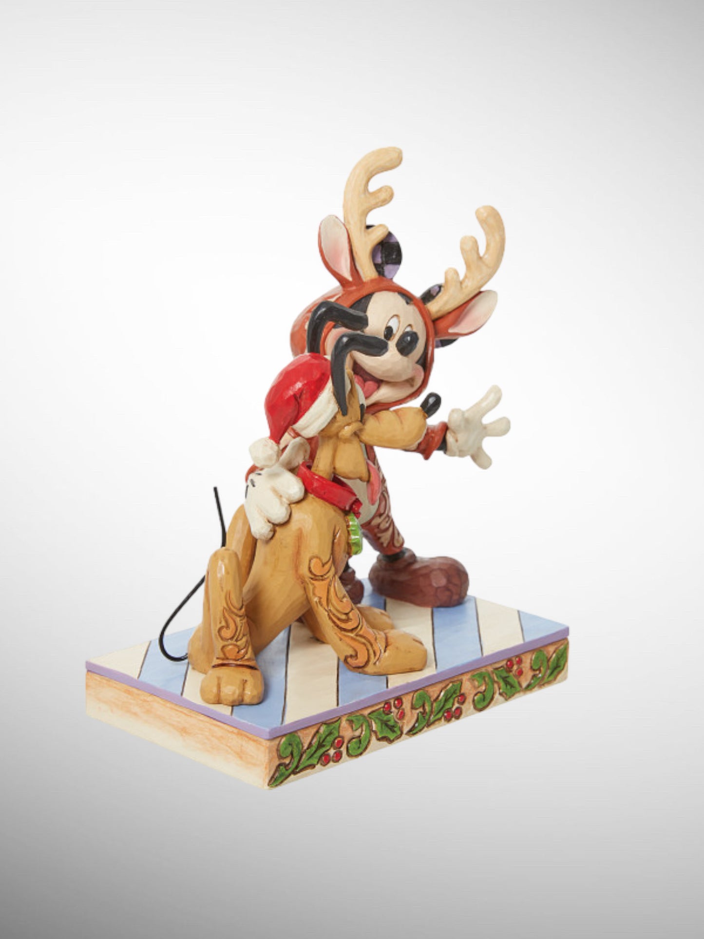 Jim Shore Disney Traditions - Festive Friends Mickey and Pluto Figurine