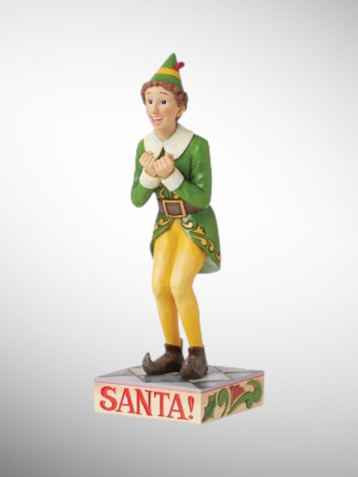 Jim Shore Elf - SANTA! I Know Him! Buddy Figurine