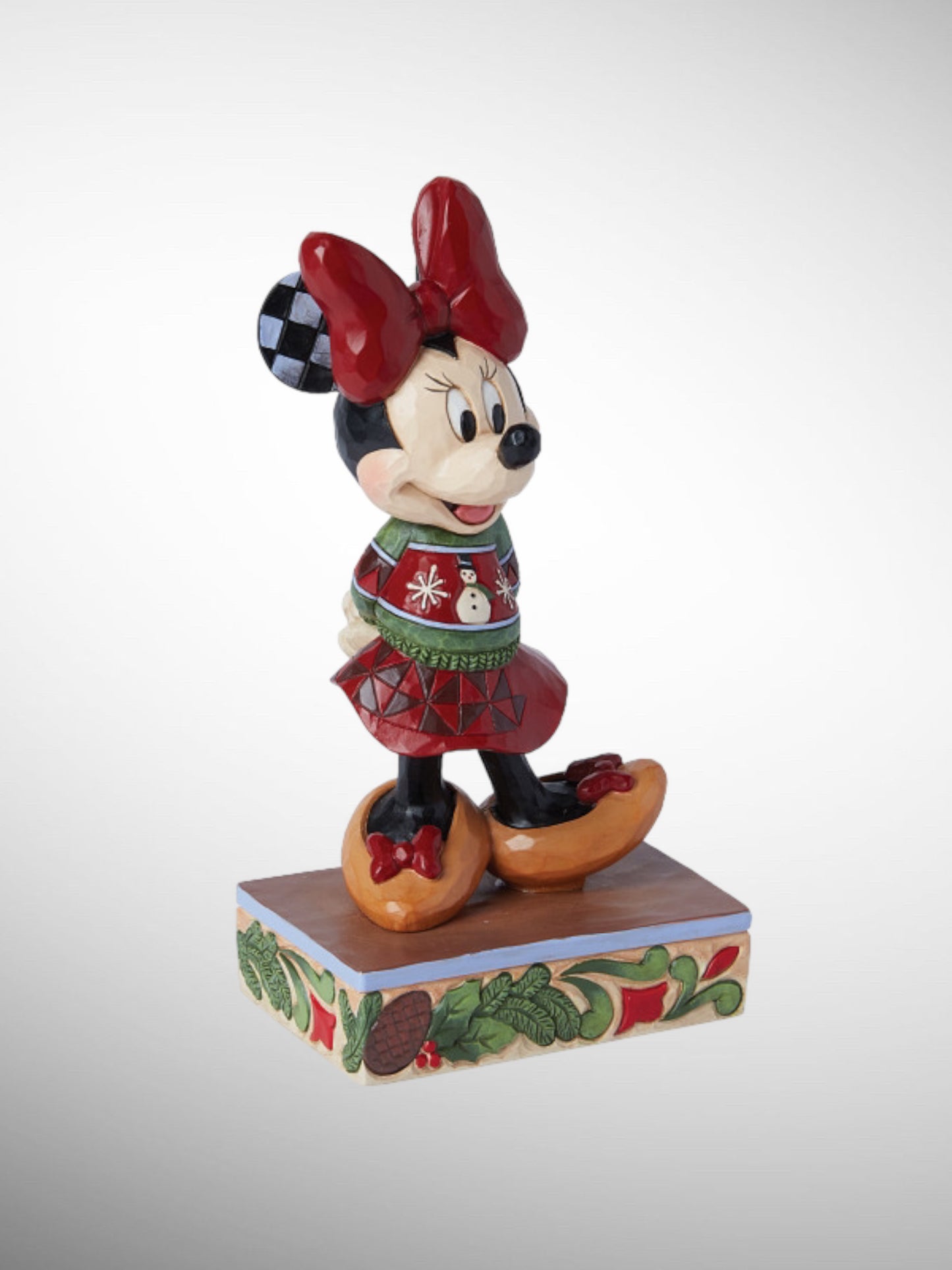 Jim Shore Disney Traditions - Holiday Ready Minnie Ugly Sweater Christmas Figurine - PREORDER