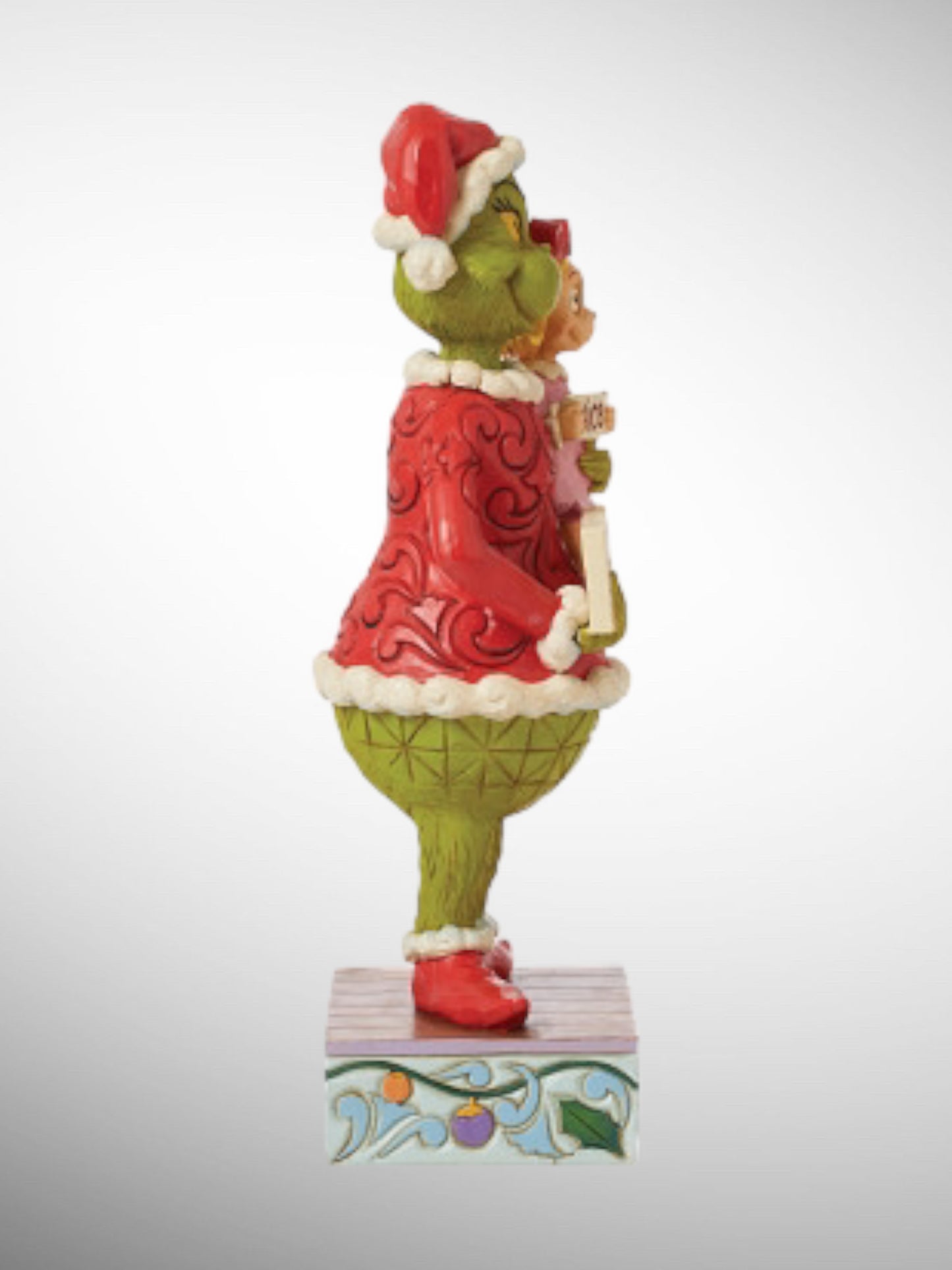 Jim Shore Dr. Seuss The Grinch - Grinch and Cindy Lou Holding Signs Figurine