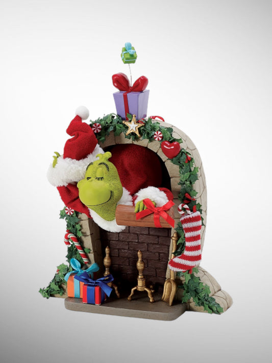 Department 56 Possible Dreams - Grinch Up the Chimbley Figurine - PREORDER