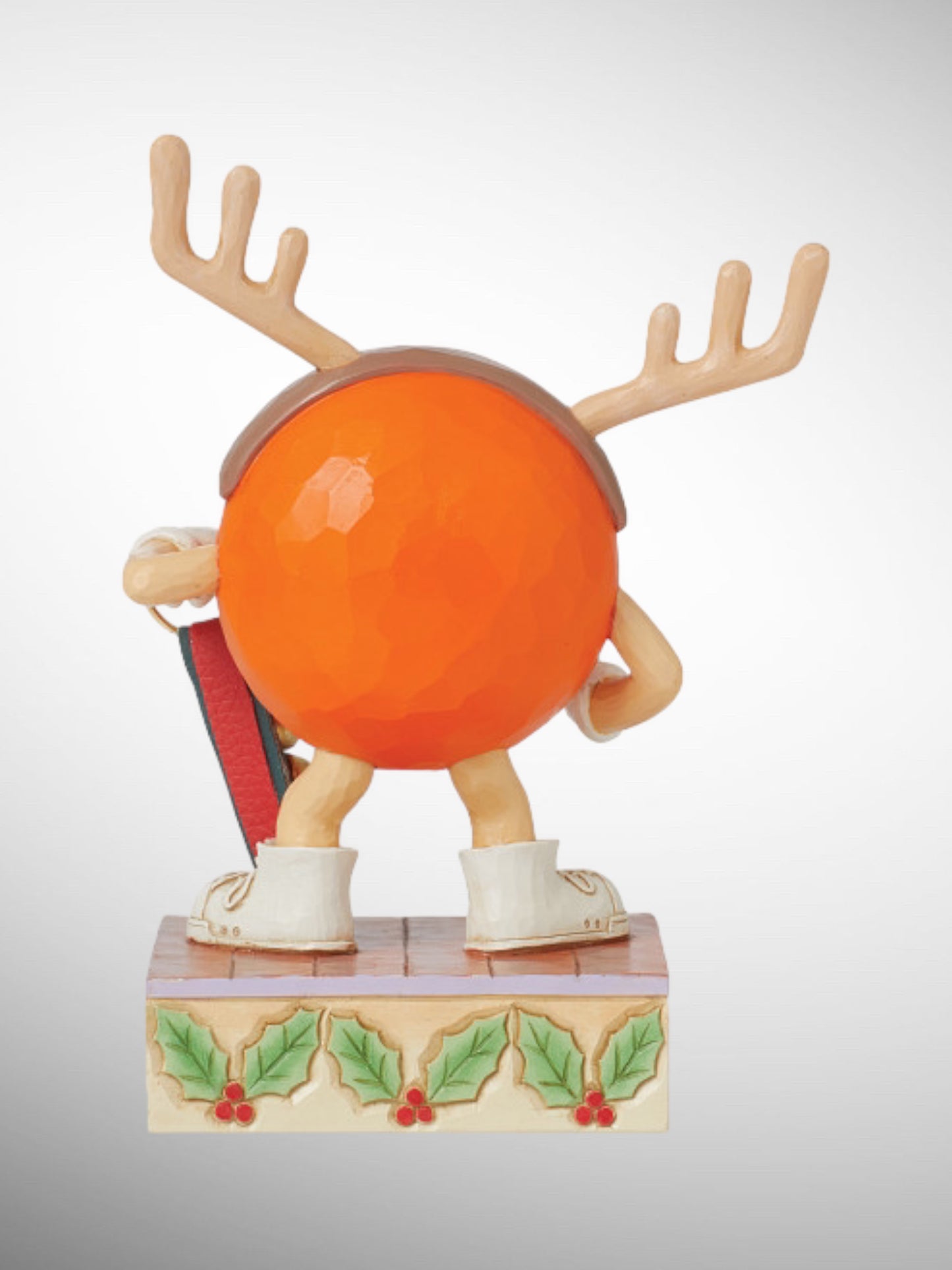 Jim Shore M&M's Collection - Jingle All The Way Orange Reindeer Figurine