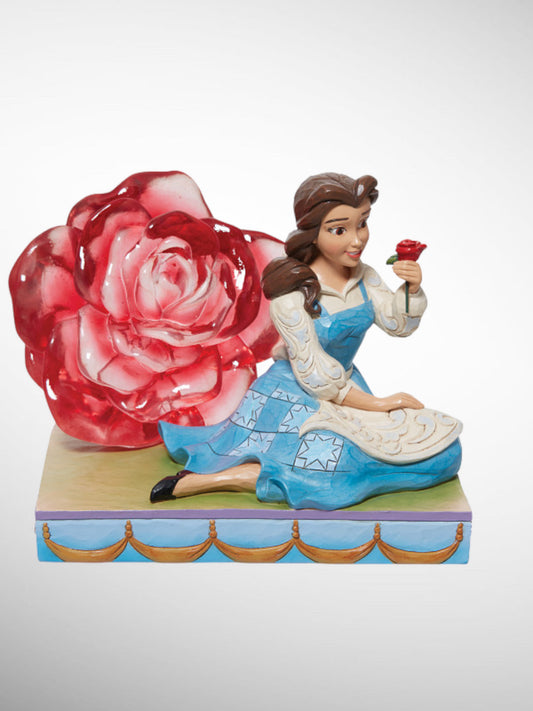 Jim Shore Disney Traditions - An Enchanted Rose Belle Beauty and the Beast Rose Figurine