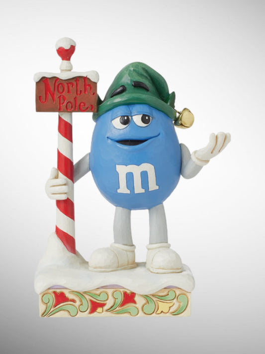 Jim Shore M&M's Collection - Elf-confidence Blue Elf Figurine - PREORDER