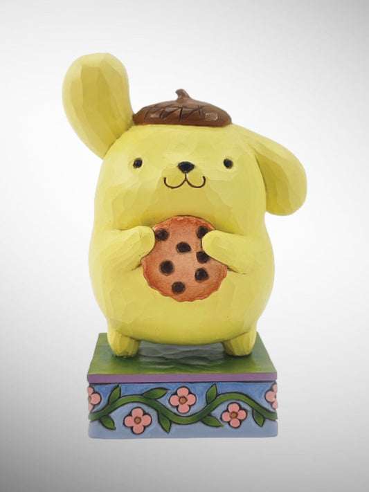 Jim Shore Sanrio Collection - Pompompurin With Cookie Hello Kitty Figurine - PREORDER