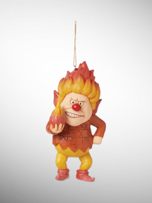 Jim Shore The Year Without a Santa Claus - Heat Miser Holding Fire Hanging Ornament - PREORDER