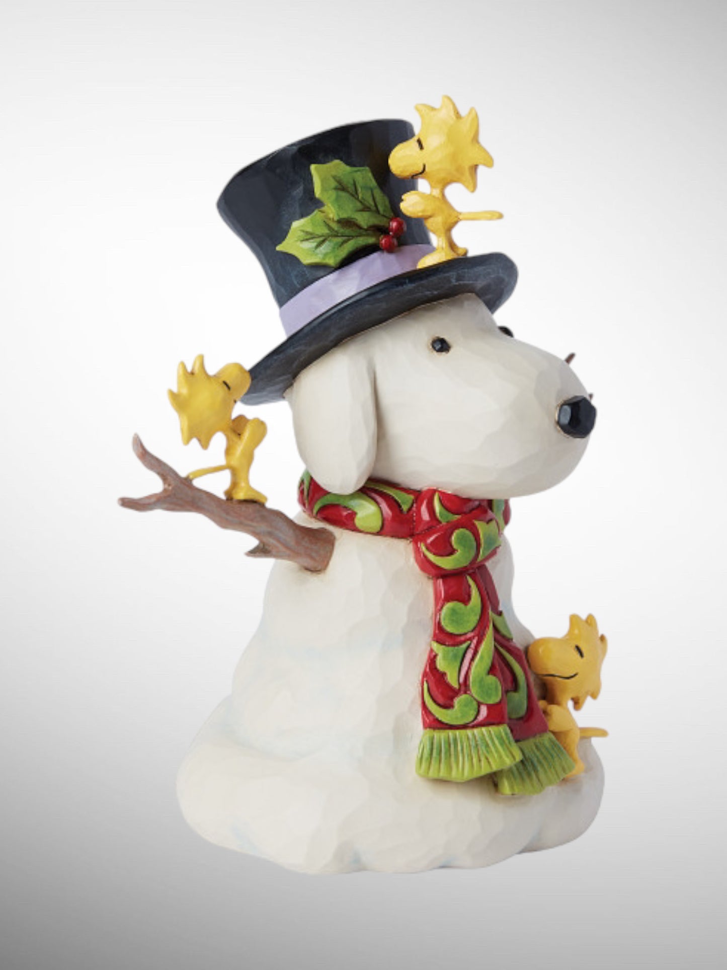 Jim Shore Peanuts - Snowman Snoopy with Woodstock Figurine - PREORDER