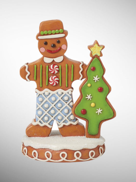 Jim Shore Gingerbread Christmas - Gingerbread Gent Figurine - PREORDER