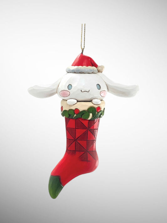 Jim Shore Sanrio Collection - Cinnamoroll Christmas Hello Kitty Hanging Ornament - PREORDER