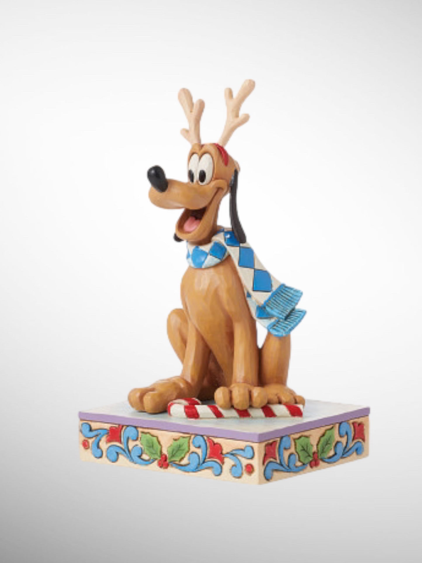 Jim Shore Disney Traditions - Dashing Rein-Dog Pluto Personality Pose Figurine