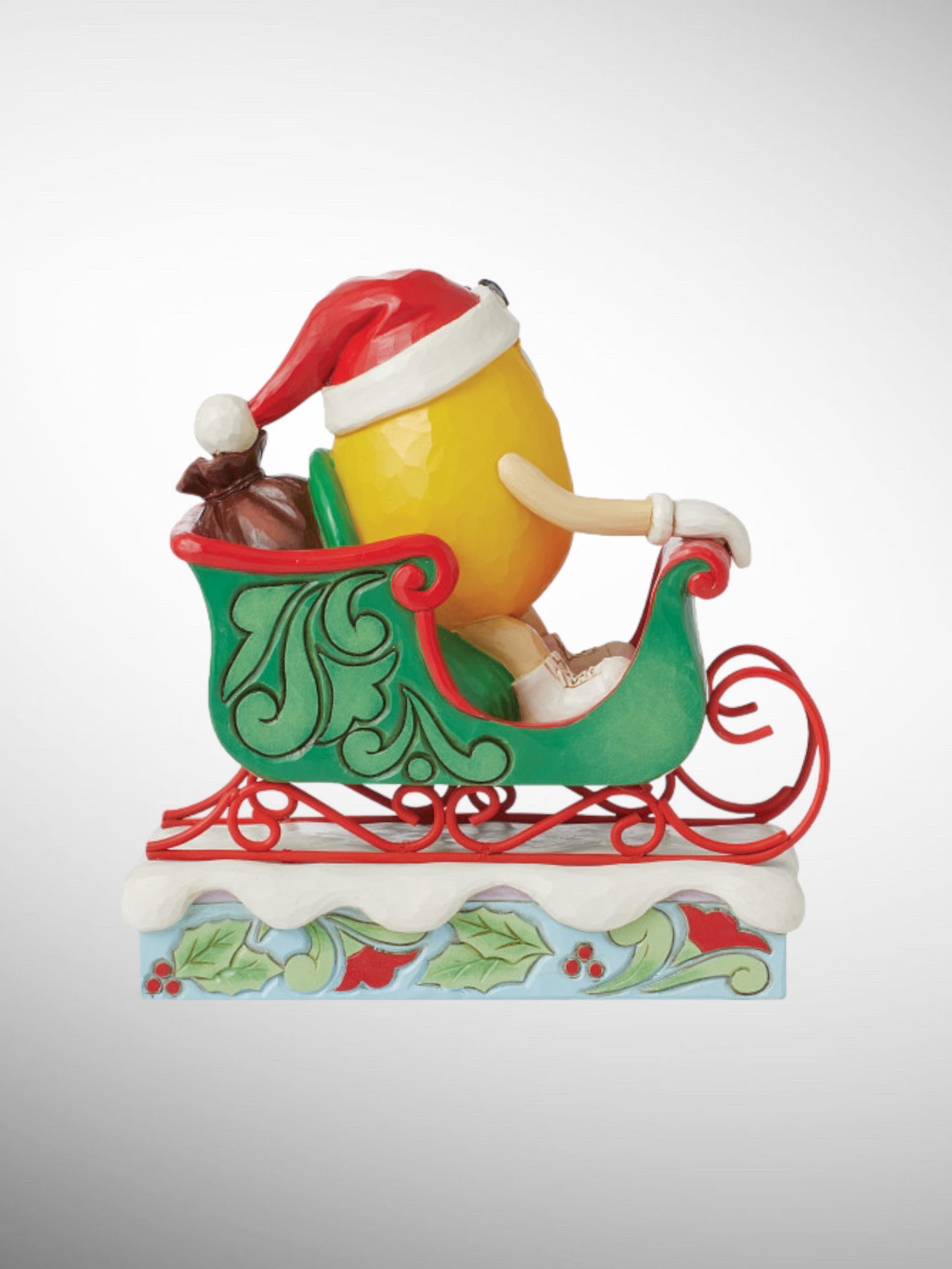 Jim Shore M&M's Collection - A Sweet Ride Yellow Sleigh Figurine