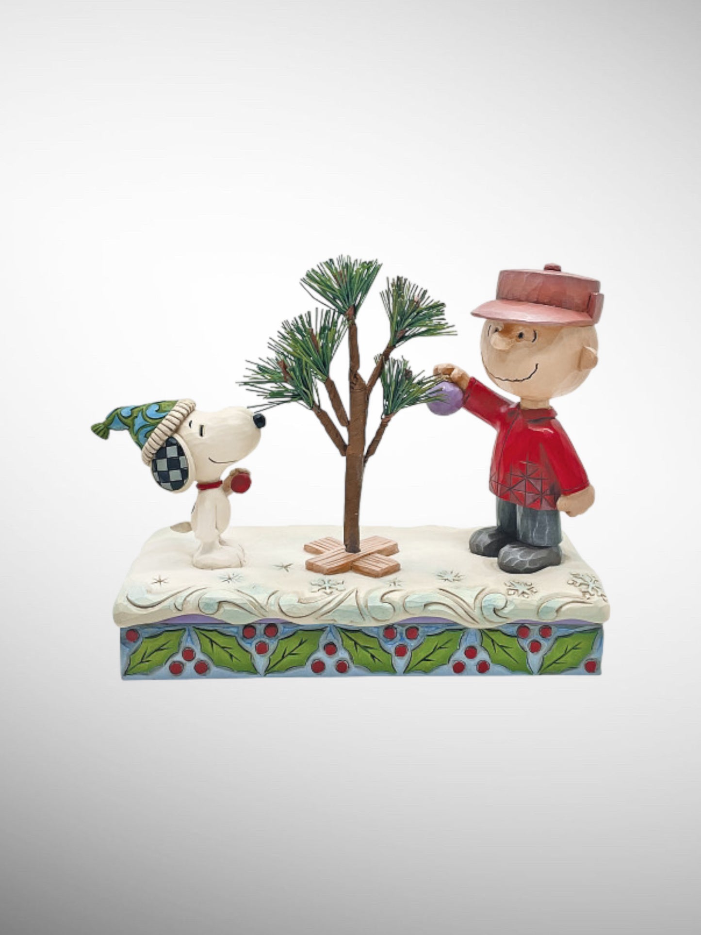 Jim Shore Peanuts - A Special Tree Snoopy & Charlie Brown Figurine