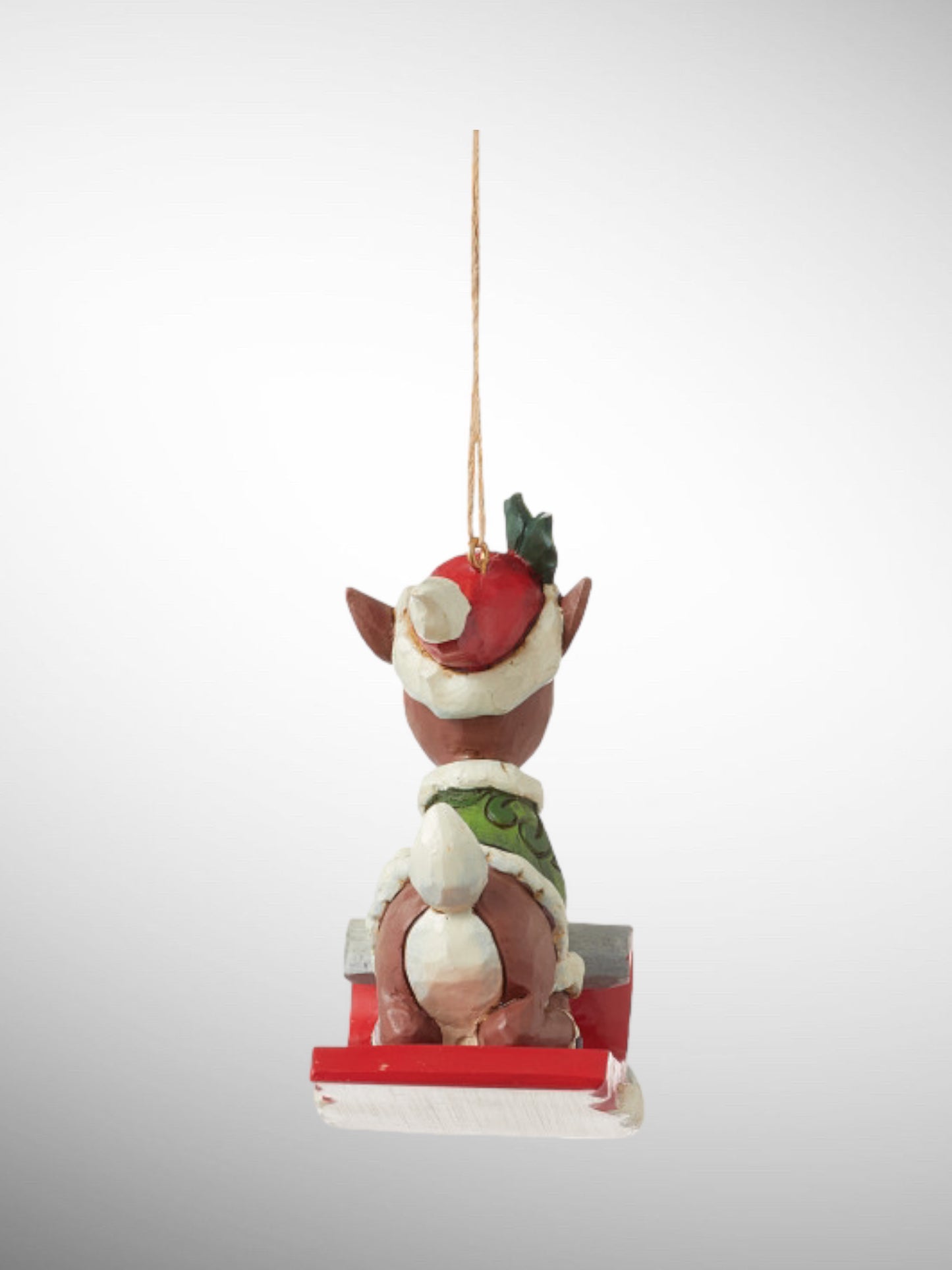 Jim Shore Rudolph Traditions - Dated 2024 Rudolph in Sled Hanging Ornament