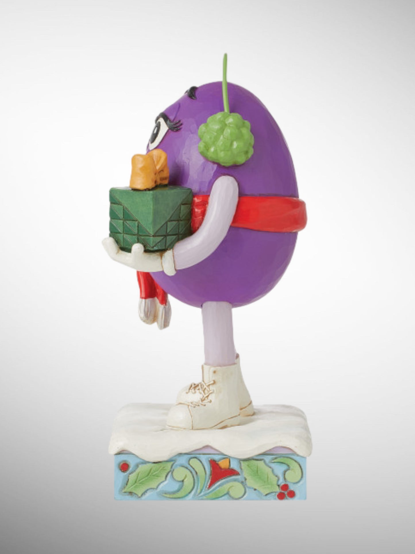 Jim Shore M&M's Collection - Sweet Surprise Purple Gift Figurine