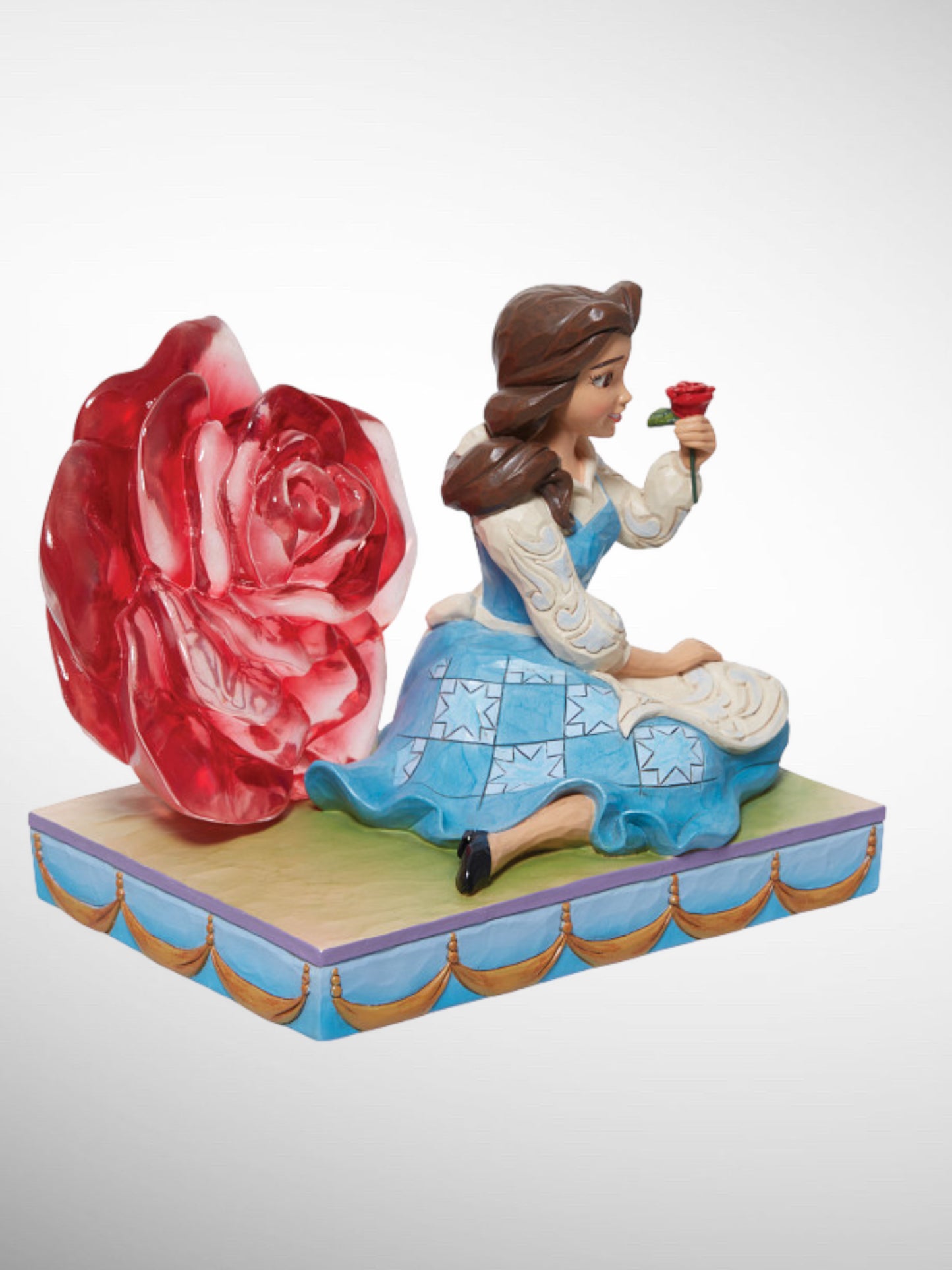 Jim Shore Disney Traditions - An Enchanted Rose Belle Beauty and the Beast Rose Figurine