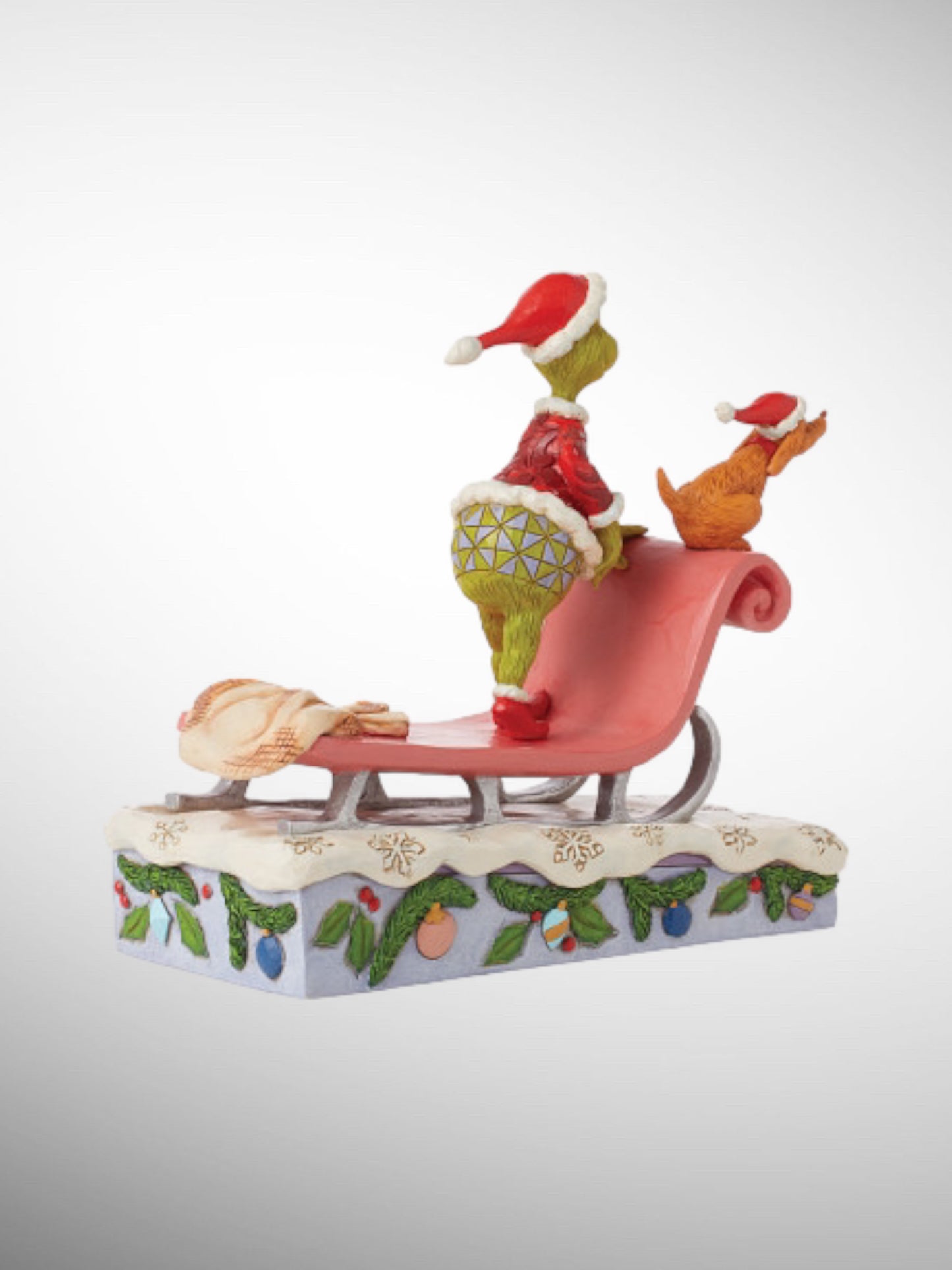 Jim Shore Dr. Seuss The Grinch - Grinch and Max on Sled Figurine