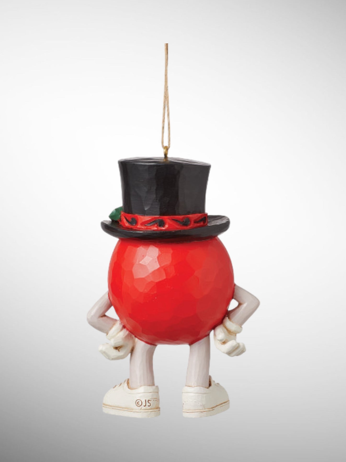 Jim Shore M&M's Collection - Red Top Hat Hanging Ornament