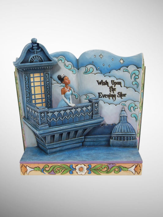 Jim Shore Disney Traditions - Wish Upon the Evening Star Princess and the Frog Storybook Figurine - PREORDER