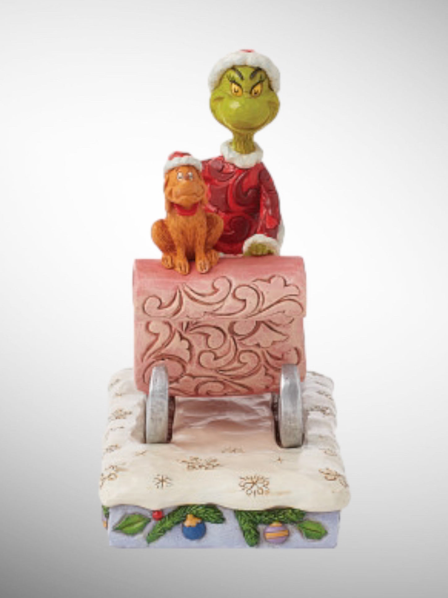 Jim Shore Dr. Seuss The Grinch - Grinch and Max on Sled Figurine