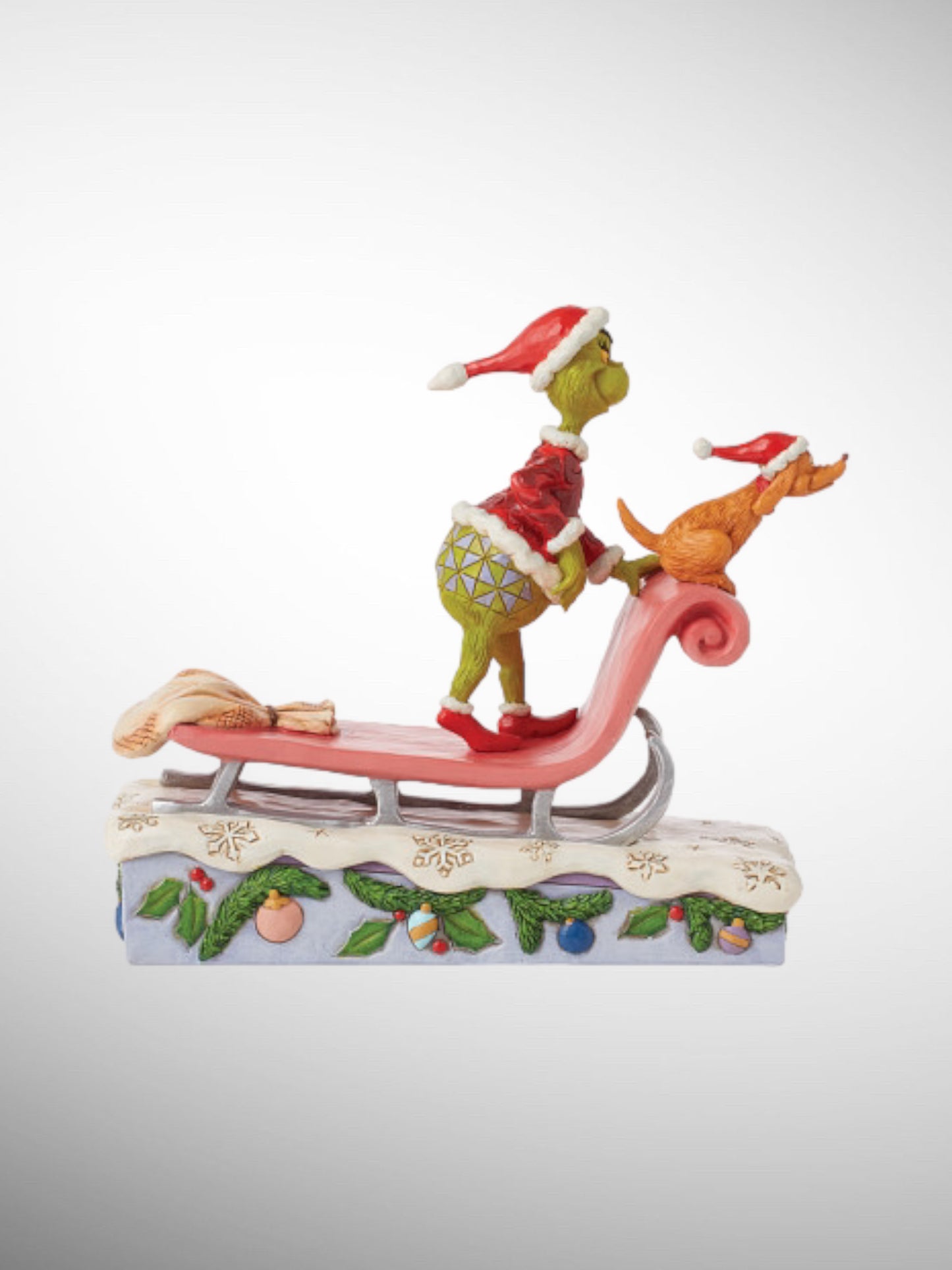 Jim Shore Dr. Seuss The Grinch - Grinch and Max on Sled Figurine